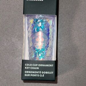 Starbucks Iridescent Cold Cup Key Chain